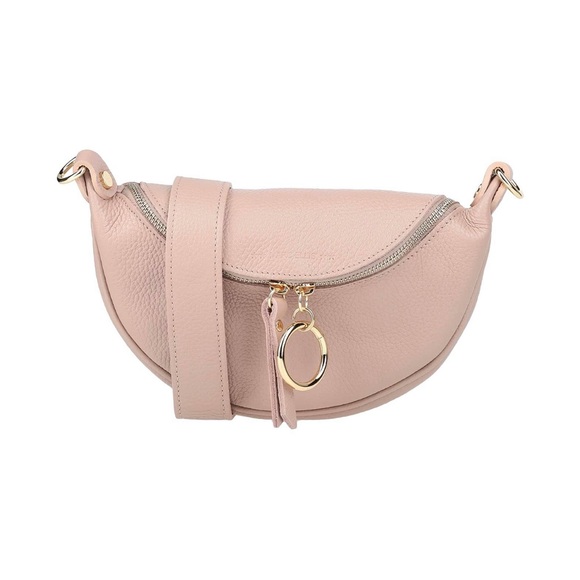 NWT Marc Ellis Dusty Pink Pebbled Soft Leather Belt Bag...